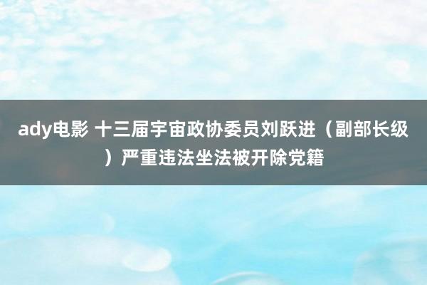 ady电影 十三届宇宙政协委员刘跃进（副部长级）严重违法坐法被开除党籍