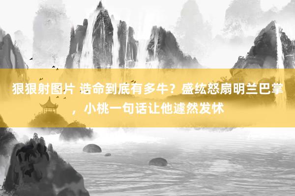 狠狠射图片 诰命到底有多牛？盛纮怒扇明兰巴掌，小桃一句话让他遽然发怵