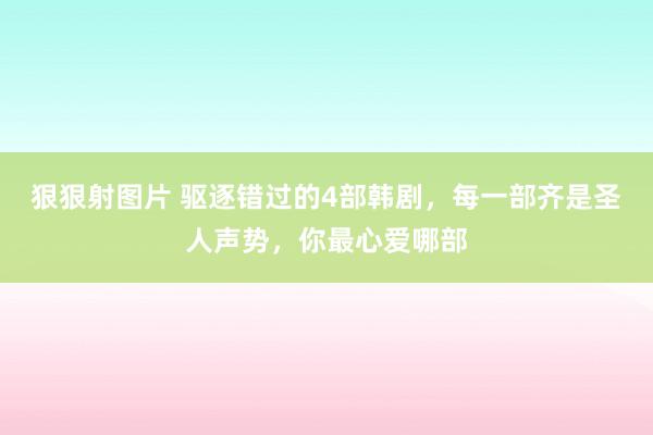 狠狠射图片 驱逐错过的4部韩剧，每一部齐是圣人声势，你最心爱哪部