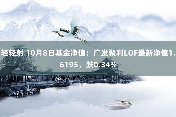 轻轻射 10月8日基金净值：广发聚利LOF最新净值1.6195，跌0.34%