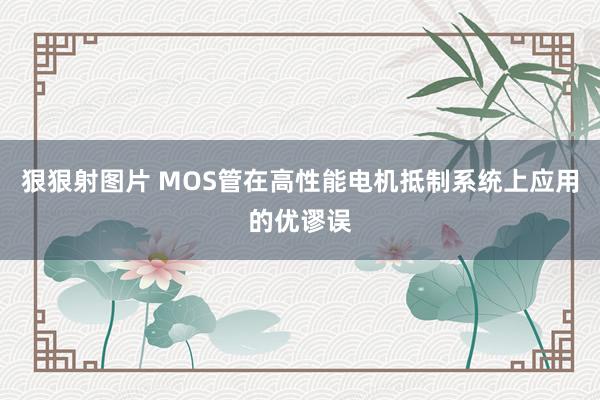 狠狠射图片 MOS管在高性能电机抵制系统上应用的优谬误