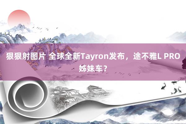 狠狠射图片 全球全新Tayron发布，途不雅L PRO姊妹车？