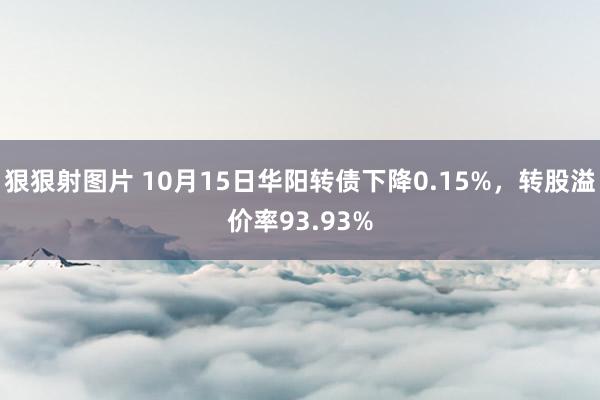 狠狠射图片 10月15日华阳转债下降0.15%，转股溢价率93.93%