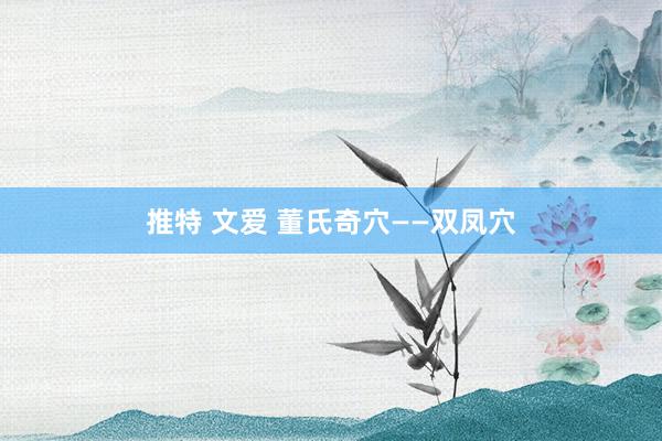 推特 文爱 董氏奇穴——双凤穴