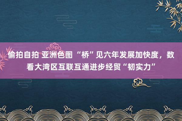 偷拍自拍 亚洲色图 “桥”见六年发展加快度，数看大湾区互联互通进步经贸“韧实力”