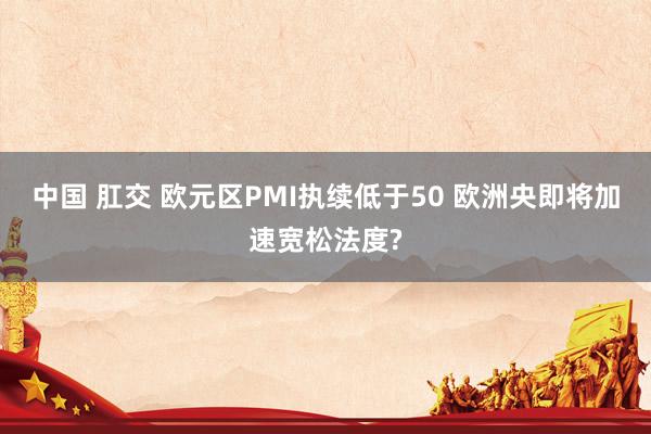 中国 肛交 欧元区PMI执续低于50 欧洲央即将加速宽松法度?