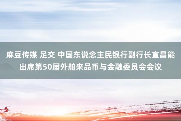 麻豆传媒 足交 中国东说念主民银行副行长宣昌能出席第50届外舶来品币与金融委员会会议