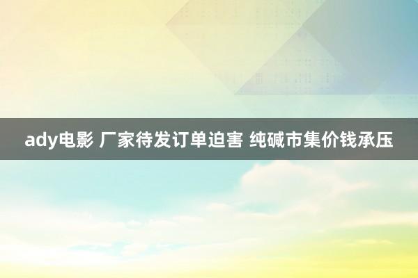 ady电影 厂家待发订单迫害 纯碱市集价钱承压