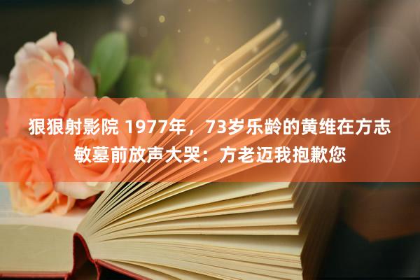 狠狠射影院 1977年，73岁乐龄的黄维在方志敏墓前放声大哭：方老迈我抱歉您