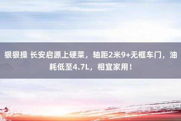 狠狠操 长安启源上硬菜，轴距2米9+无框车门，油耗低至4.7L，相宜家用！