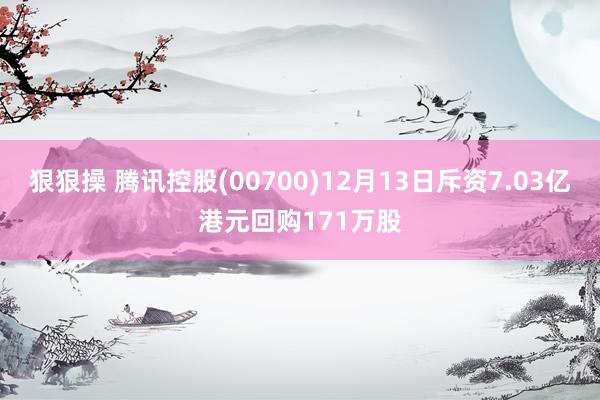 狠狠操 腾讯控股(00700)12月13日斥资7.03亿港元回购171万股