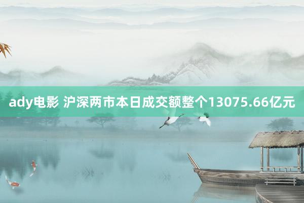 ady电影 沪深两市本日成交额整个13075.66亿元