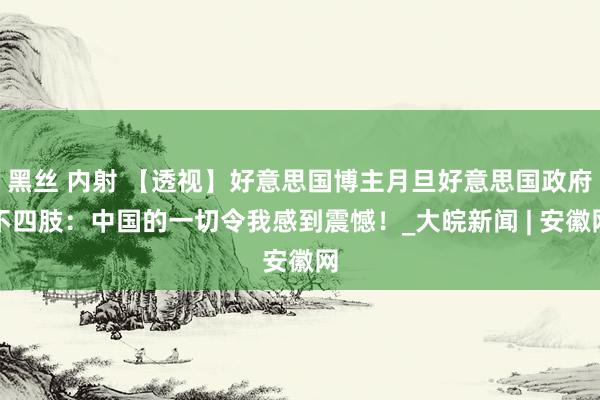 黑丝 内射 【透视】好意思国博主月旦好意思国政府不四肢：中国的一切令我感到震憾！_大皖新闻 | 安徽网