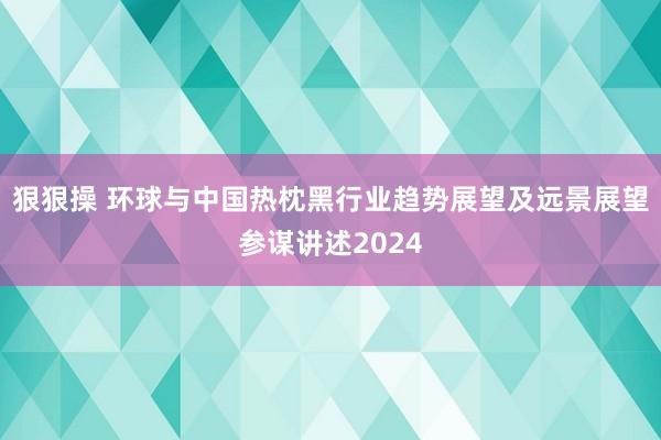 狠狠操 环球与中国热枕黑行业趋势展望及远景展望参谋讲述2024