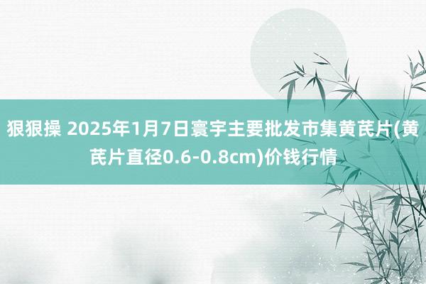 狠狠操 2025年1月7日寰宇主要批发市集黄芪片(黄芪片直径0.6-0.8cm)价钱行情