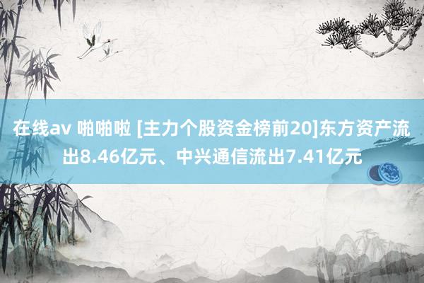 在线av 啪啪啦 [主力个股资金榜前20]东方资产流出8.46亿元、中兴通信流出7.41亿元