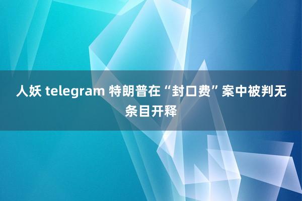 人妖 telegram 特朗普在“封口费”案中被判无条目开释